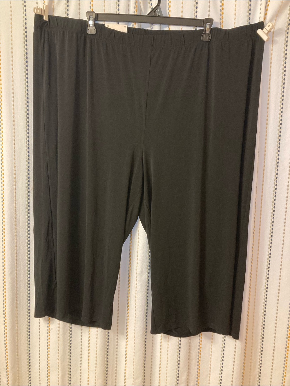 East 5th Black Cropped Pull-On Capri Pants 4X